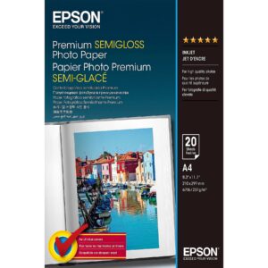 Epson Papier Premium Semigloss Photo 20 Arkuszy 251 g/m  A4 C13S041332 010343829978