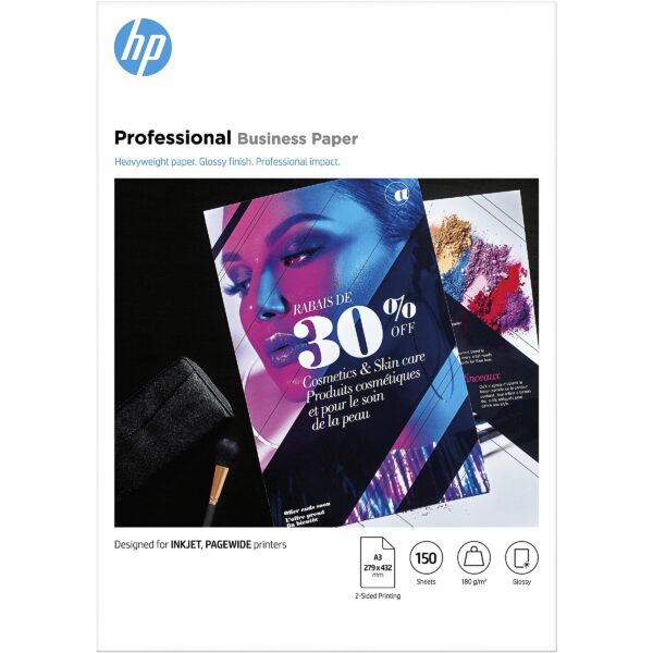 Hewlett Packard HP PRO BIZ GLS A3 180G 150SH FSC PAPER 7MV84A 0193905504923