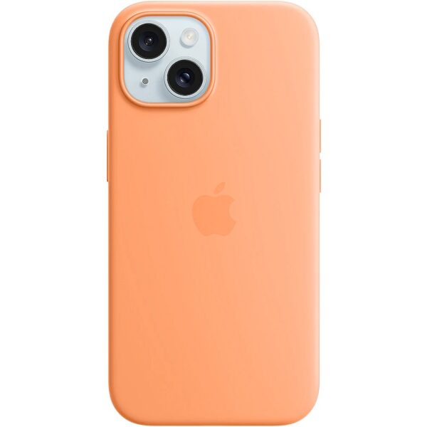 Apple iPhone 15 Silicone Case with MagSafe - Orange Sorbet MT0W3ZM/A 0194253939450