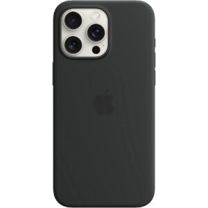 Apple iPhone 15 Pro Max Silicone Case with MagSafe - Black MT1M3ZM/A 0194253940029