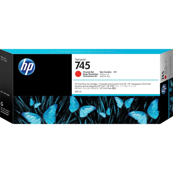 Hewlett Packard INK CARTRIDGE NO 745 CHROM RED 300ML F9K06A 0725184104695