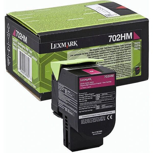 Lexmark Toner Lexmark 702HM magenta | return | 3000 pgs| CS310dn / CS310n / CS410dn / CS 70C2HM0 0734646436823