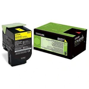 Lexmark Toner Lexmark 802Y yellow | return | 1000 pgs | CX310dn / CX310n / CX410de / CX4 80C20Y0 0734646475648