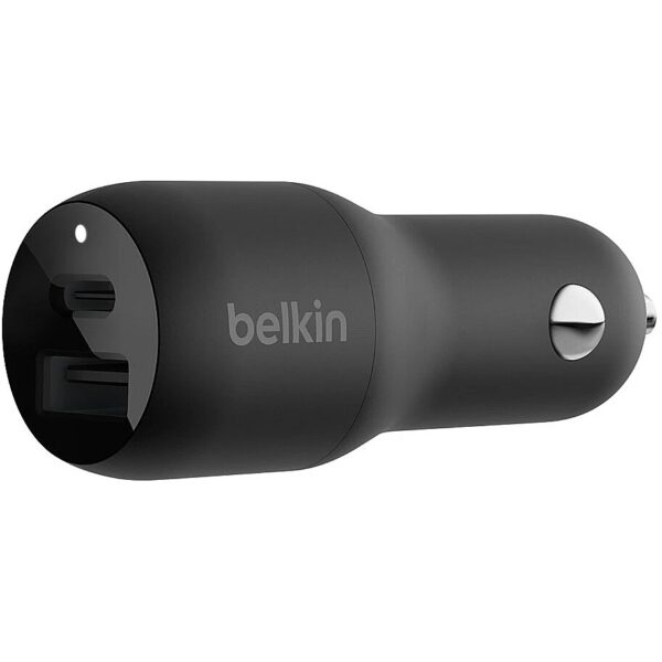 Belkin 37W DUAL CAR CHARGER 25W USB-C WITH POWER DELIVERY 12W US CCB004BTBK 0745883829361