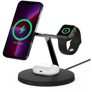 Belkin 3-IN-1 WIRELESS CHARGER FOR IPHONE 12/13 SERIES WITH MAGSAFE WIZ017VFBK 0745883836611