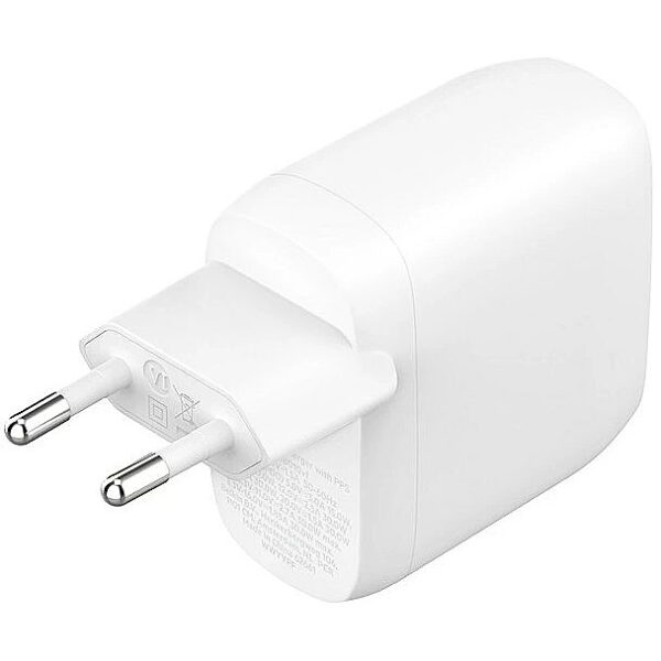 Belkin 60W DUAL USB-C CHARGER WITH POWER DELIVER WHITE WCB010VFWH 0745883853786