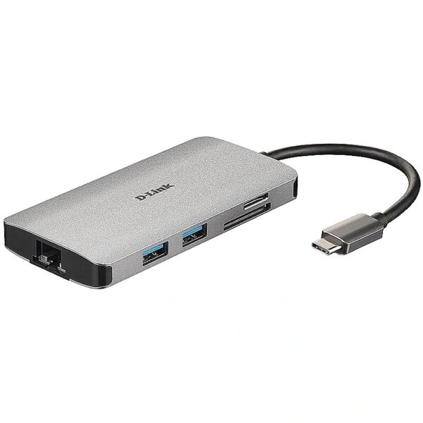 D-Link USB-C 8-PORT USB HUB+HDMI+LAN WITH CARD READER+USB-C PD DUB-M810 0790069450471