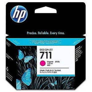 Hewlett Packard HP 3x 711 ink Magenta DJ T120 520 CZ135A 0886112841188