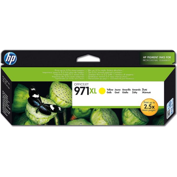 Hewlett Packard HP 971XL Ink Yellow OJ Pro X451 X551 DW Printer X476 X576 DW MFP 6600 pages CN628AE 0886112877422