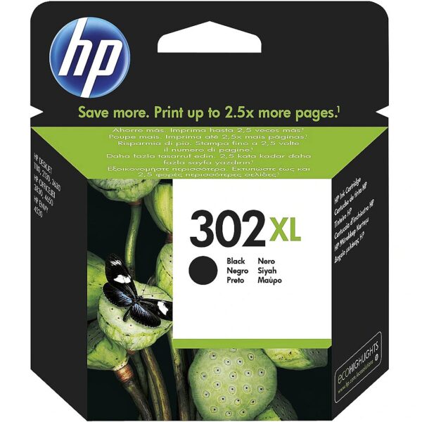 Hewlett Packard INK CARTRIDGE NO 302 XL BLACK BLISTER F6U68AE#301 0888793803110