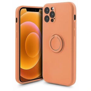 Mocco Pastel Ring Silicone Back Case for Samsung Galaxy S22 Plus 5G Orange MO-RING-SA-S22PL-OR