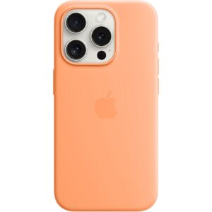 Apple iPhone 15 Pro Silicone Case with MagSafe - Orange Sorbet MT1H3ZM/A 194253939931