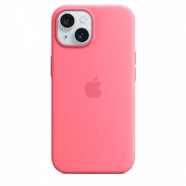 Apple Silicone Case with MagSafe for iPhone 15 - Pink MWN93ZM/A 195949505508