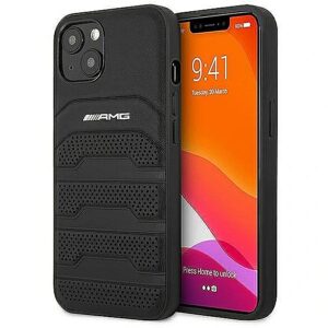 Mercedes AMG AMHCP13SGSEBK Leather Debossed Lines Back Case For Apple iPhone 13 Mini Black AMHCP13SGSEBK 3666339018931