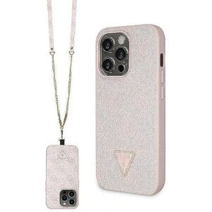 Guess Crossbody 4G Metal Logo Back Case for Apple iPhone 15 Pro GUHCP15LP4TDSCPP 3666339147242