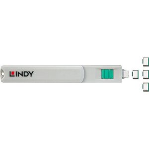 Lindy USB-C port lock green 40426 4002888404266