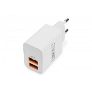 Digitus USB CHARGER 2X USB-A 15W 2X 2 4A WHITE DA-10061 4016032482673