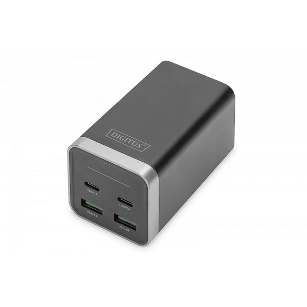 Digitus 4-PORT WALL CHARGER BLK/SILV 65W GAN 2XUSB-C 2XUSB-A PD3.0 DA-10180 4016032486978