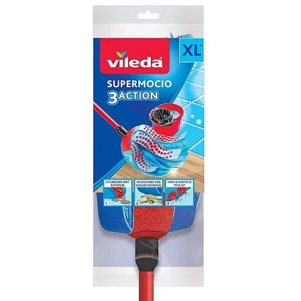 Vileda Mop Vileda 3Action Velour XL 140008 4023103072206