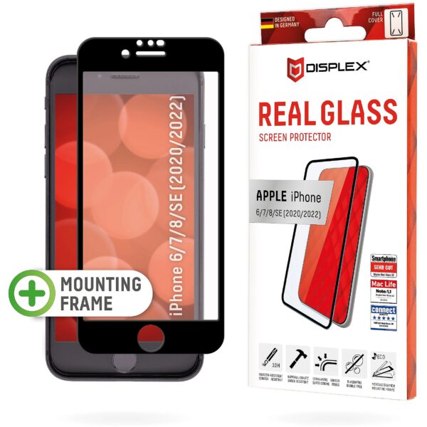 Displex Full Cover Panzerglas (10H) für Apple iPhone 6/7/8/SE (2020/2022)