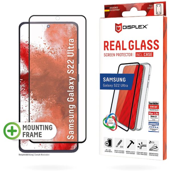 E.V.I.	 DISPLEX REAL GLASS 3D + CASE SAMSUNG S22 ULTRA 01583 4028778116187