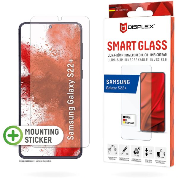 Displex Smart Glass (9H) für Samsung Galaxy S22+ Montagesticker