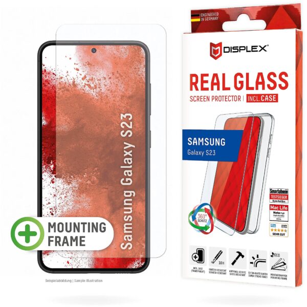 E.V.I.	 DISPLEX REAL GLASS + CASE SAMSUNG GALAXY S23 01778 4028778119515