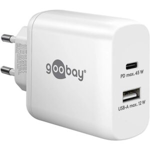 Goobay 65412 USB-C PD Dual Fast Charger (45 W)