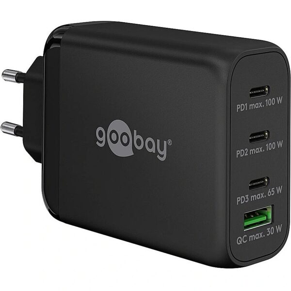 Goobay USB-C™ PD Multiport-Schnellladegerät (100 W) schwarz 65555 4040849655555