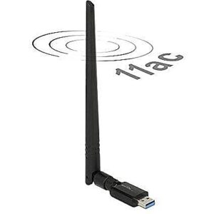 Delock USB 3.0 Dualband WLAN Stick 867 + 300 Mbps mit externer Antenne 12535 4043619125357