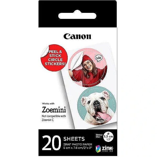 Canon photo paper Zink Circle 20 sheets (ZP-2030-2C-20) 4967C003 4549292192353