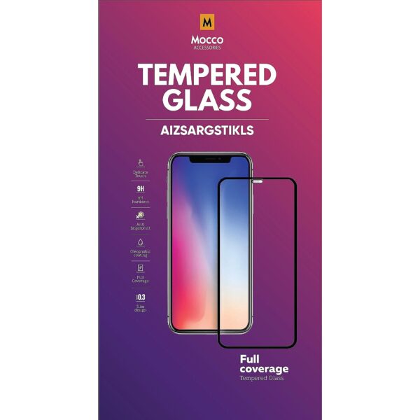 Mocco Full Face / Full Glue Tempered Glass Full Coveraged with Frame Samsung G975 Galaxy S10 Plus Black MC-5D-SA-G975-BK 4752168066003