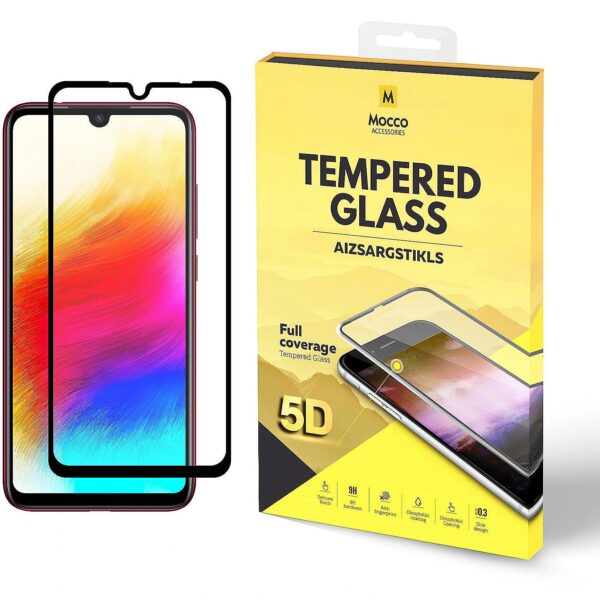 Mocco Full Glue 5D Signature Edition Tempered Glass Full Coverage with Frame Xiaomi Redmi 7 Black MC-5D-GP-REDMI7-BK 4752168067819