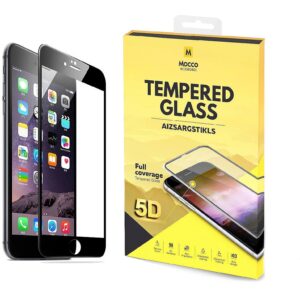 Mocco Full Glue 5D Signature Edition Tempered Glass Full Coverage with Frame Apple iPhone 6 / 6S Black MC-5D-GP-IPH6-BK 4752168067871