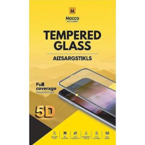 Mocco Full Glue 5D Signature Edition Tempered Glass Full Coverage with Frame Samsung Galaxy A72 / A80 Black MC-5D-GP-A80-BK 4752168073421