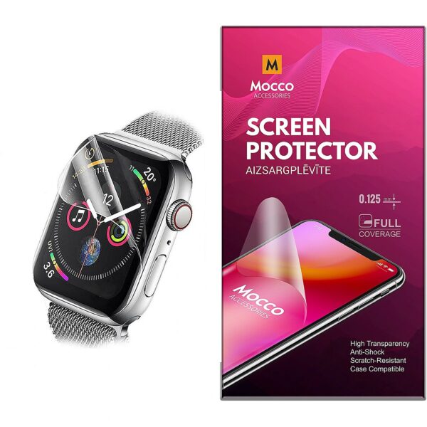 Mocco Full Coverage 0.125mm Clear Screen Protector for Apple Watch 38mm (EU Blister) MC-125SP-AW38MM 4752168073537