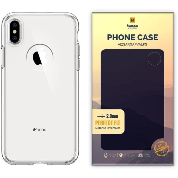 Mocco Original Clear Case 2mm Silicone Case for Apple iPhone XS Max Transparent (EU Blister) PC15695 4752168076088