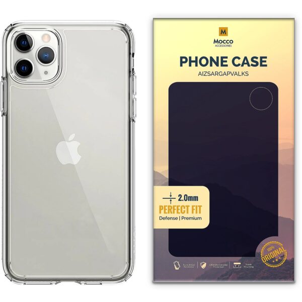 Mocco Original Clear Case 2mm Silicone Case for Apple iPhone 11 Pro Max Transparent (EU Blister) PC15700 4752168076132