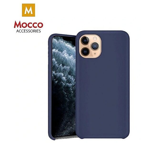 Mocco Ultra Slim Soft Matte 0.3 mm Silicone Case for Apple iPhone XS MAX Blue MO-USM-XSMAX-DBL 4752168080689