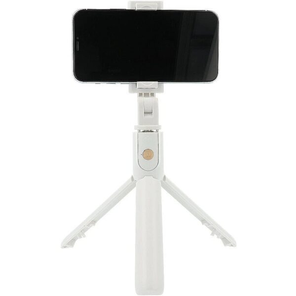 RoGer 2in1 Selfie Stick + Tripod Telescopic Stand with Bluetooth Remote Control White RO-SELF-2IN1-WH 4752168085950