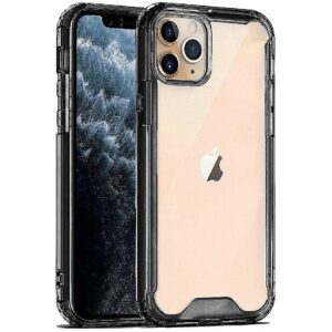 Mocco Acrylic Air Case Silicone Case for Apple iPhone 12 Pro Max Transparent-Black MC-AC-AP-IPH-12PMAX-BK 4752168096178