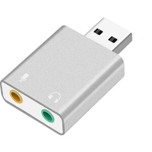 RoGer USB Audio card with microphone input / Virtual 7.1 / silver RO-SOUNDCARD7.1-SI 4752168115954