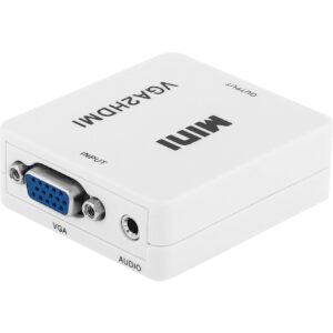 RoGer VGA to HDMI Video Signal Converter (+Audio) / white RO-VGA2HDMI-AUDIO-WH 4752168125724