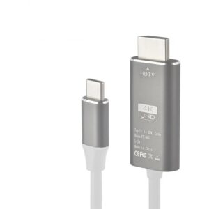 RoGer FT-H05 USB-C to HDMI UltraHD 4K@30Hz Cable 2m / white RO-FTH05-2M-WH 4752168126387