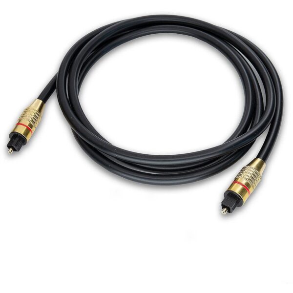 RoGer TOSPD2M SPDIF Toslink Optical Audio Cable 2m / golden RO-TOSPD2M 4752168140826