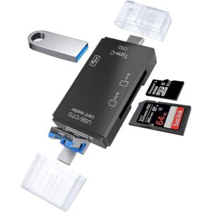 RoGer OTG USB-C/USB/microUSB Cardreader TF / SD + USB 2.0 RO-OTGREADERTFSD 4752168140857