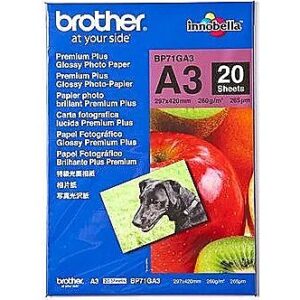 Brother PREM.PLUS GLOSSY PHOTO PAPER A3 BP71GA3 4977766658409