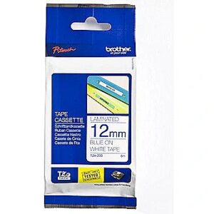 Brother Tape Brother 12mm BLUE ON WHITE TZE233 4977766685276