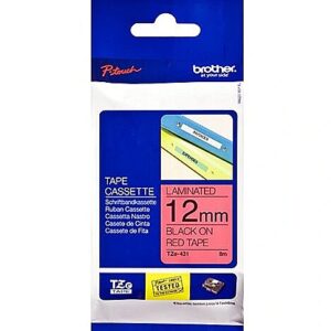 Brother Tape Brother 12mm BLACK ON RED TZe431 4977766686242