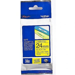 Brother Tape Brother 24mm BLACK ON YELLOW TZe651 4977766686747